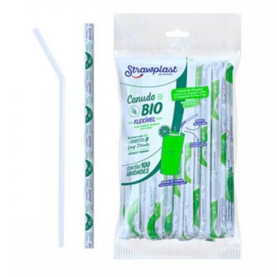Canudo Bio Flex Sache 6Mm Strawplast 100