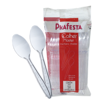 Colher  Master Cristal C/ 50 Un  Prafesta