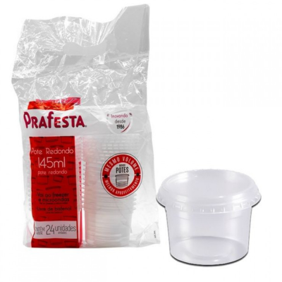 Kit Pote Redondo 145 Ml Prafesta 24 Un