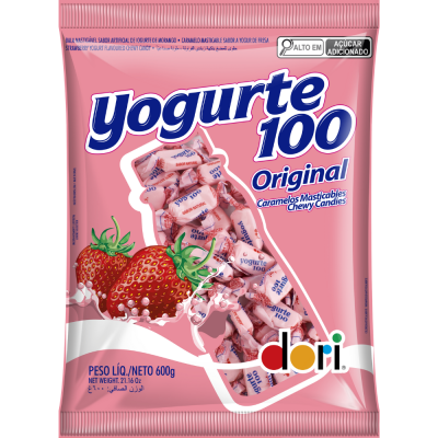 Bala Yogurte100 Morango 600G