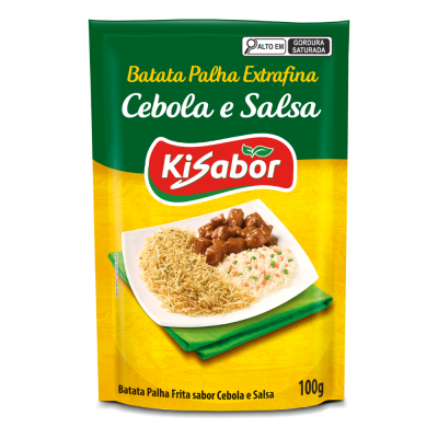 Batata Palha Extra Fina Cebola E Salsa Kisabor 20X100G