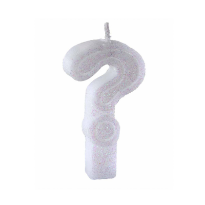 Vela Interrogacao Big Branca Cx 10 Un