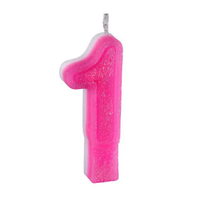 Vela Teimosa N 1 Rosa 10 Un - Bianco