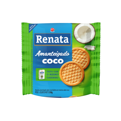 Biscoito Amanteigado Coco Renata 330G