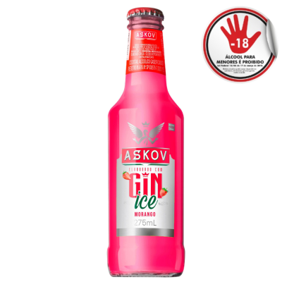 Askov Ice Gin Morango 6X275Ml
