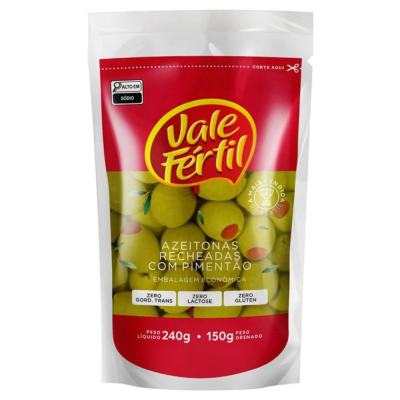 Azeitona Verde Recheada Sache Vale Fertil 24X150G