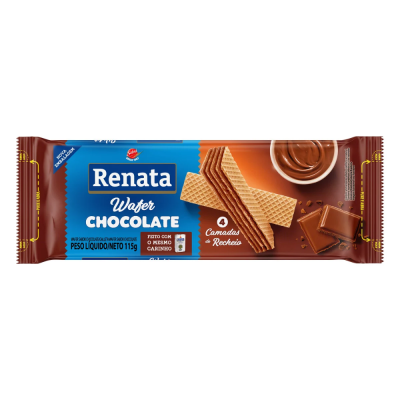 Biscoito Renata Wafer Chocolate 40X115G