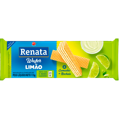 Biscoito Renata Wafer Limao 40X115G