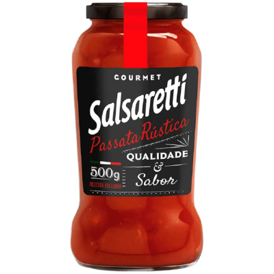 PASSATA RUSTICA SALSARETTI VIDRO KIT 3X500G