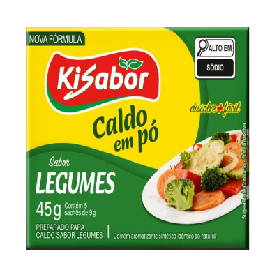 CALDO DE LEGUMES EM PO KISABOR 24X45G