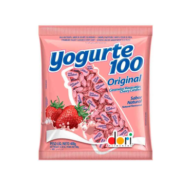 BALA YOGURTE100 MORANGO 400G