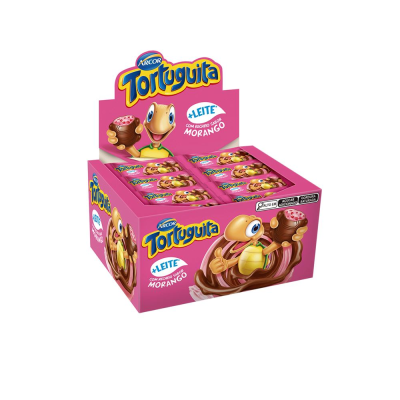 CHOCOLATE MORANGO TORTUGUITA DISPLAY 24X15,5G