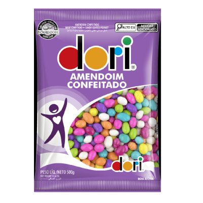AMENDOIM COLORIDO CONF DORI 500G