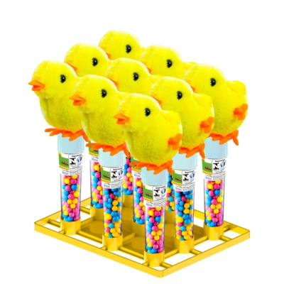 CONFEITO PINTINHO PULA PULA AMARELO DISPLAY C 9 UN