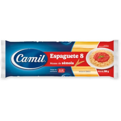 MACARRAO ESPAGUETE 8 SEMOLA CAMIL 500G