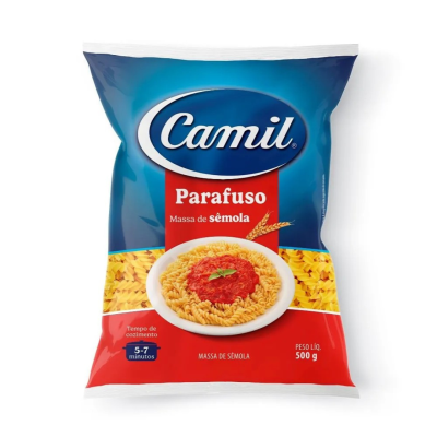 MACARRAO PARAFUSO SEMOLA CAMIL 500G