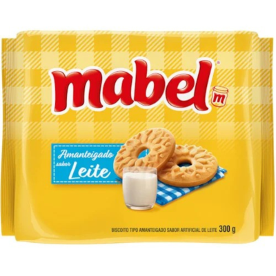 BISCOITO AMANTEIGADO LEITE MABEL 8X300G