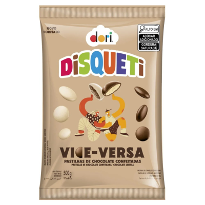DISQUETI VICEVERSA CHOCOLATE CONFEITADO 500G