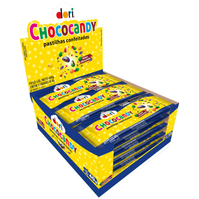 CHOCOCANDY PASTILHA CONFEITADO COLORIDO 18X40G