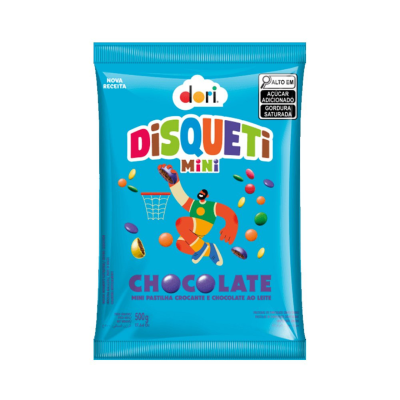 MINI DISQUETI CHOCOLATE CONFEITADO DORI 500G