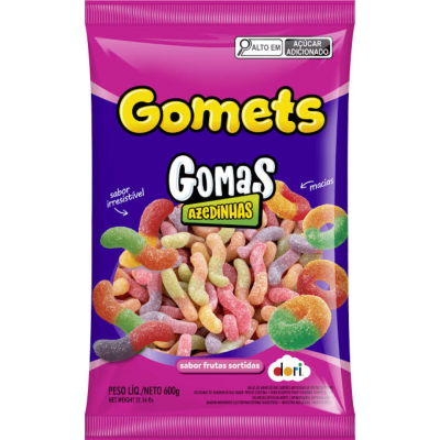 GOMETS GOMA MINHOCA FRUTAS 700G