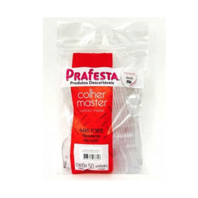 Colher  Master Cristal  10X50 Un  Prafesta