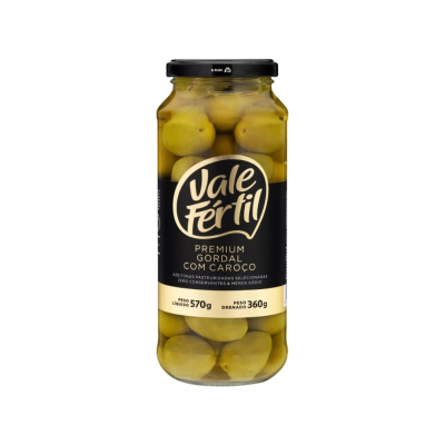 AZEITONA VERDE GORDAL VIDRO VALE FERTIL 12X360G