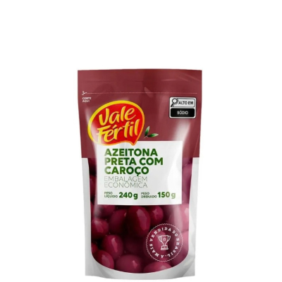 AZEITONA PRETA SACHE VALE FERTIL 24X150G