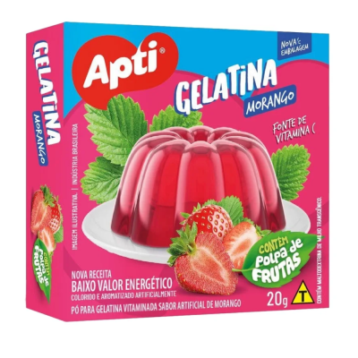 Gelatina Morango Apti 18X20G