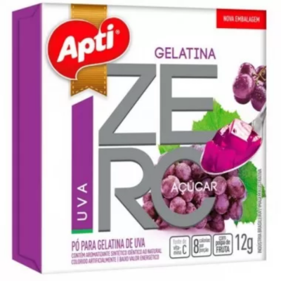 Gelatina Zero Uva Apti 18X12G