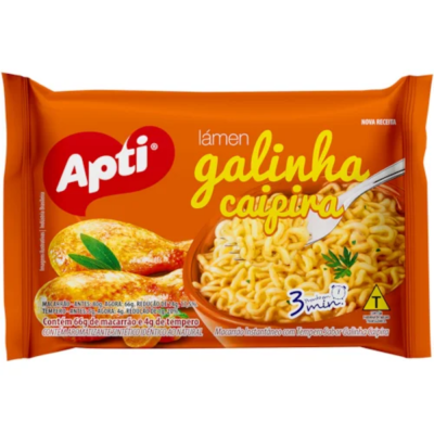 Macarrao Instantaneo Galinha Caipira Apti 50X70G