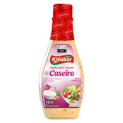 Molho Salada Caseiro Kisabor 12X240Ml