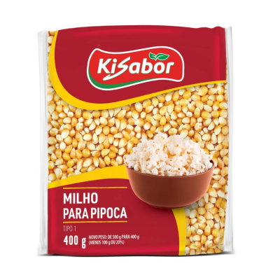 Milho Pipoca Kisabor 12X400G