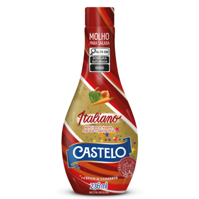 Molho Salada Italiano Castelo 12X236 Ml