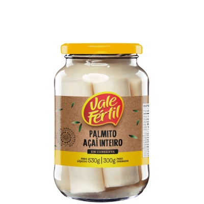 Palmito Inteiro Acai Vale Fertil 15X300G