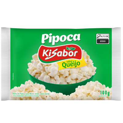 Pipoca Microondas Queijo Kisabor 8X100G